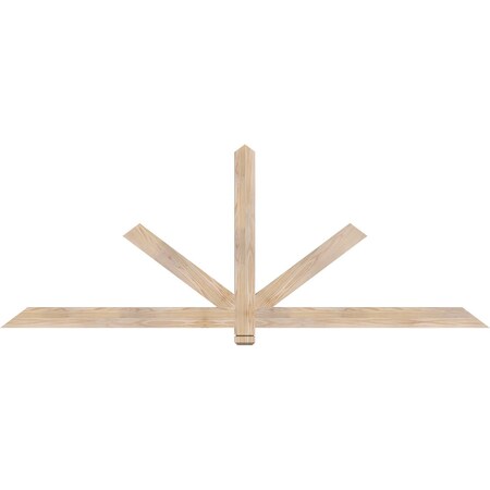 Ekena Millwork Kennewick Smooth Timber Gable Bracket, Douglas Fir, 84"W x 31"H x 1 1/2"D x 3 1/2"F, 9/12 Pitch GBW084X31X0204KEN00SDF
